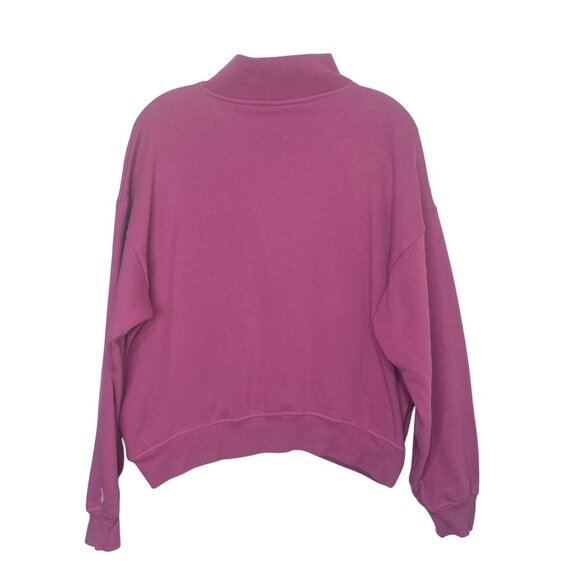 Pink Victorias Secret Sweatshirt Half-Zip Medium Pink Pullover Fleece Lined - Picture 3 of 10